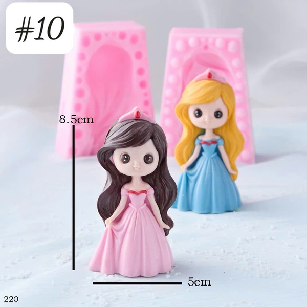 Khuôn Silicon - Em Bé - Công Chúa #10 2 Mảnh 8.5cm
