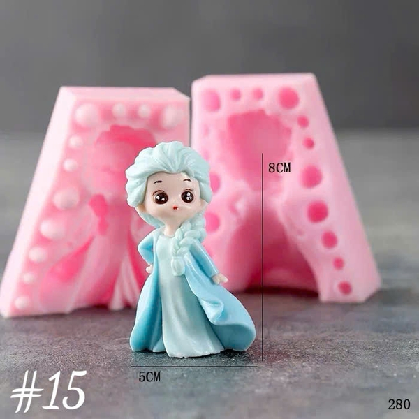 Khuôn Silicon - Em Bé - Công Chúa #15 2 Mảnh 8cm