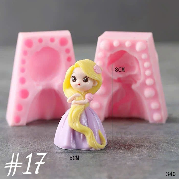 Khuôn Silicon - Em Bé - Công Chúa #17 2 Mảnh 8cm