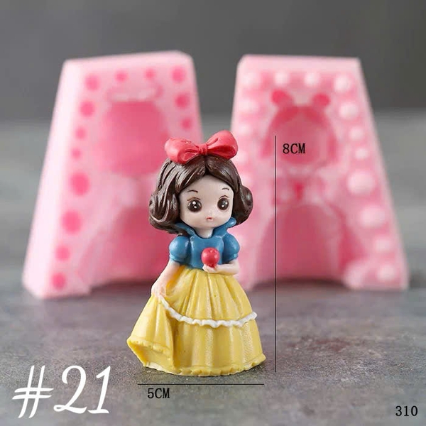 Khuôn Silicon - Em Bé - Công Chúa #21 2 Mảnh 8cm