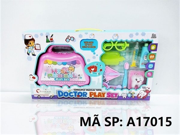 A17015 HỘP BÁC SĨ RĂNG, VALI, MẮT KIẾNG, BÀN CHẢI, KEM ĐÁNH RĂNG