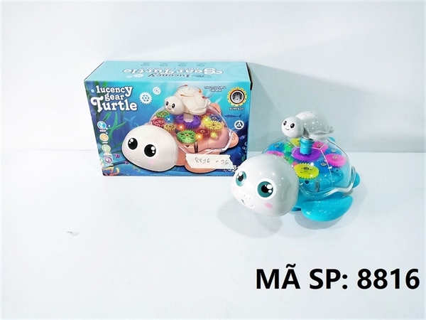 8816 HỘP RÙA CÕNG CON PIN NHẠC ĐÈN, BÁNH RĂNG Lucency Gear Plane