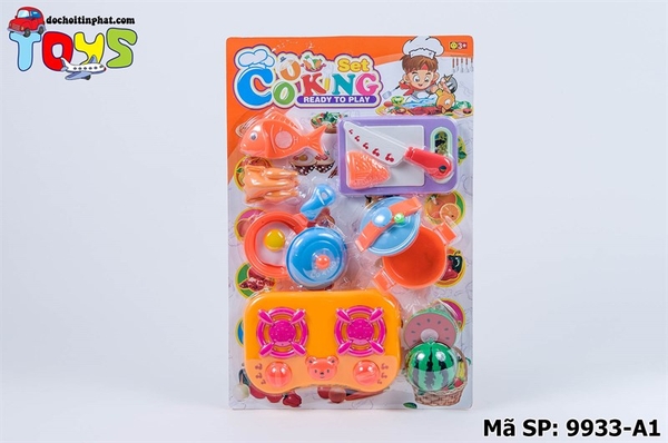 9933-A1 VỈ BẾP GAS 2 NỒI DÍNH+DƯA HẤU, GÀ, CÁ