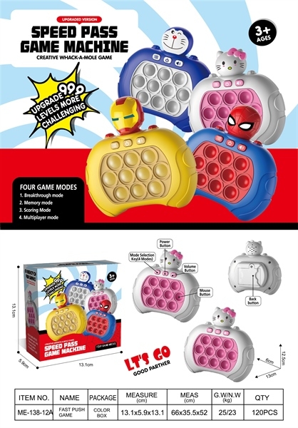 138-12A HỘP MÁY GAME PIN POP IT KITTY