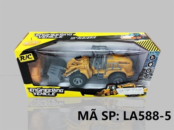 LA588-5 HỘP XE CT XÚC ĐK 7 Đ.TÁC, KHÔNG SẠC TL 1:30 Engineering Vehicle