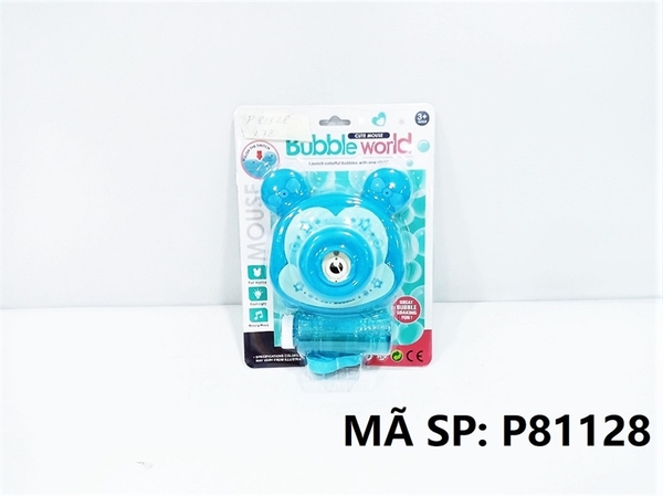 P81128 VĨ MÁY CHỤP HÌNH CHUỘT MICKEY PIN THỔI XÀ BÔNG 1 BÌNH Bubble World P81128A