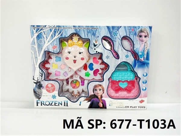 677-T103A HỘP PHẤN TRANG ĐIỂM 3 TẦNG MÈO + TÚI XÁCH, LƯỢC, GƯƠNG Frozen II (677-T303A)