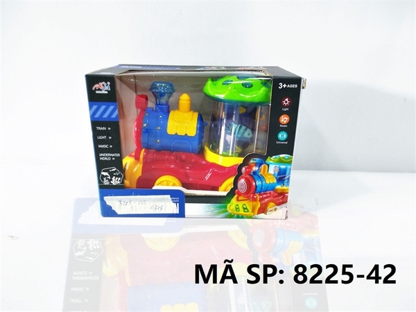 8225-42 HỘP XE LỬA PIN NHẠC ĐÈN Cartoon Train
