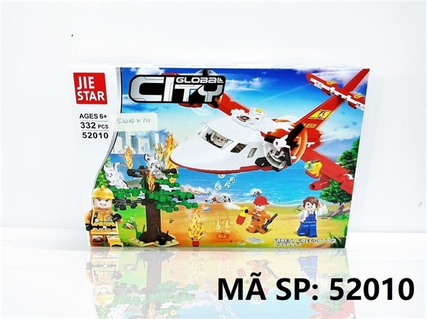 52010 HỘP LOGO RÁP MÁY BAY TRỰC THĂNG CỨU HỎA 332 MIẾNG JIE STAR