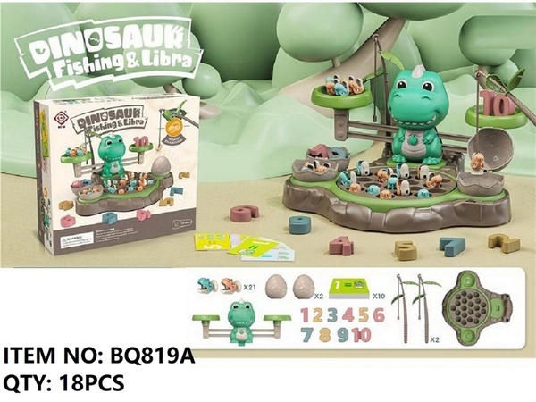 BQ819A HỘP CÂU CÁ KHỦNG LONG PIN 21C CÓ CÂN TOÁN HỌC