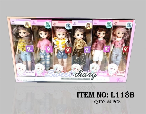 L118B HỘP BABY 6C KHỚP, MẮT THỦY TINH Sweet Diary