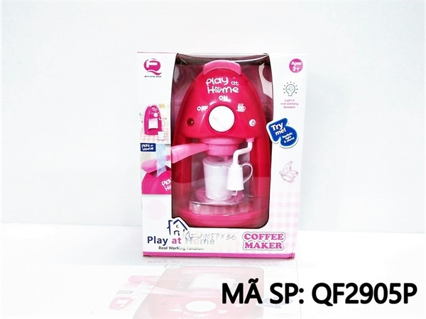 QF2905P HỘP BẾP MÁY PHA CÀ PHÊ PIN Play at Home (HỒNG)