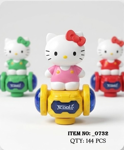 _0732  HỘP MÈO HỒNG THĂNG BẰNG PIN PHUN KHÓI