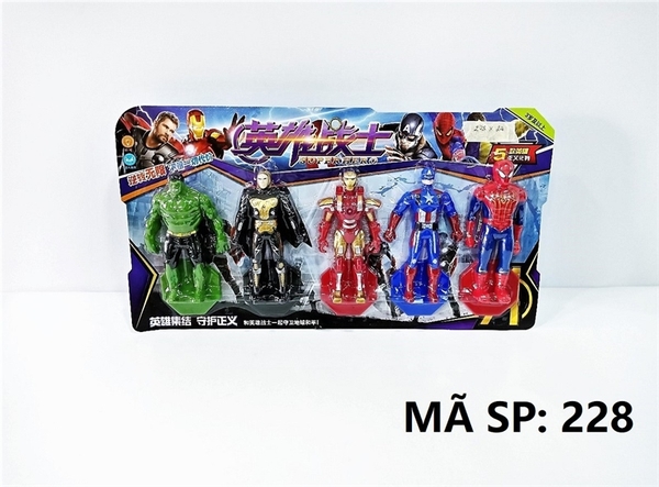 228 VỈ SIÊU NHÂN 5T ĐÈN AVENGERS (NGƯỜI XANH, THOR, NGƯỜI SẮT, ĐỘI TRƯỞNG, NGƯỜI NHỆN) 228-