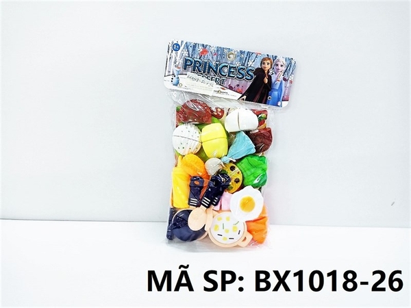 BX1018-26 TÚI BẾP DÍNH BÁNH DIMSUM, RAU CỦ, NỒI, CHẢO, 1C BABY NGƯỜI TUYẾT (PVC) Princess Dessert
