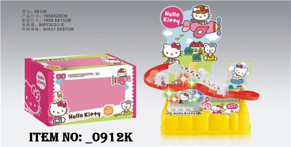 _0912K  HỘP MÈO KITTY LEO THANG PIN