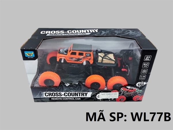 WL77B HỘP XE HƠI ĐỊA HÌNH 6 BÁNH ĐK 7 Đ.TÁC, CÓ SẠC TL 1:16 Cross-country