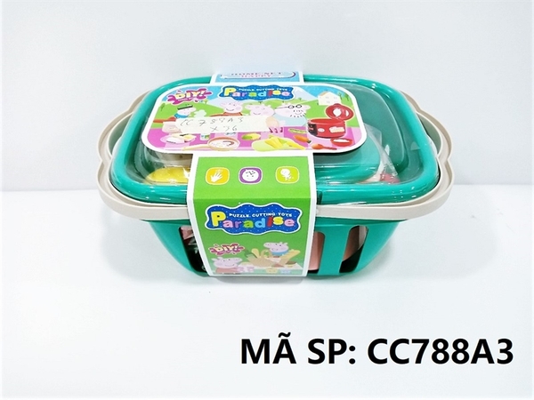 CC788A3 HỘP RỔ BẾP, NỒI CƠM ĐIỆN PIN, GIỎI XÁCH, RAU CỦ BẮP, HEO HỒNG PEPPA PIG Paradise CC788A-1-6