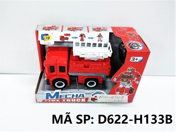 D622-H133B HỘP XE CỨU HỎA TRỚN BIẾN HÌNH ROBO + ỐC VÍT D622-H133A, D622-H133C