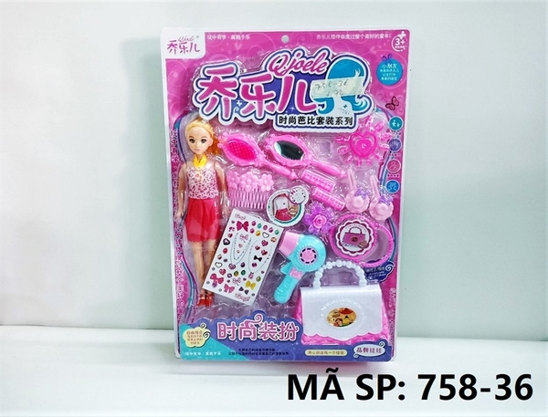 758-36 VĨ TRANG ĐIỂM, TÚI XÁCH, MÁY SẤY TÓC, VÒNG TAY + 1C BABY
