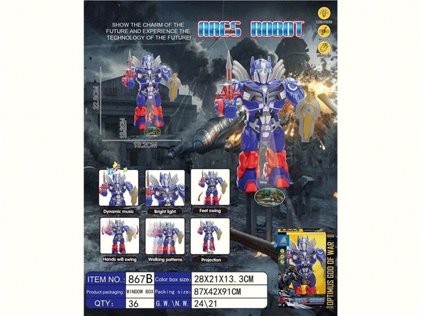 867B HỘP ROBO PIN CHIẾU HÌNH KHỦNG LONG