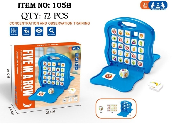 105B  HỘP TRÒ CHƠI CỜ CARO TRÁI CÂY