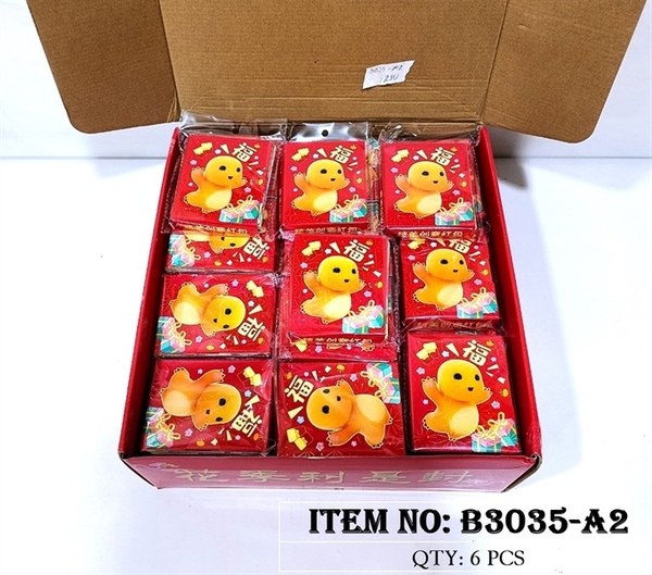 B3035-A2 XẤP 10C LÌ XÌ ĐỎ RỒNG POKEMON CHỮ HOA