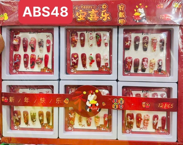 ABS48  LỐC MÓNG TAY DÀI TẾT 12 HỘP