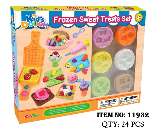 11932  HỘP ĐẤT SÉT LÀM BÁNH, KEM + KHUÔN + 6 HŨ