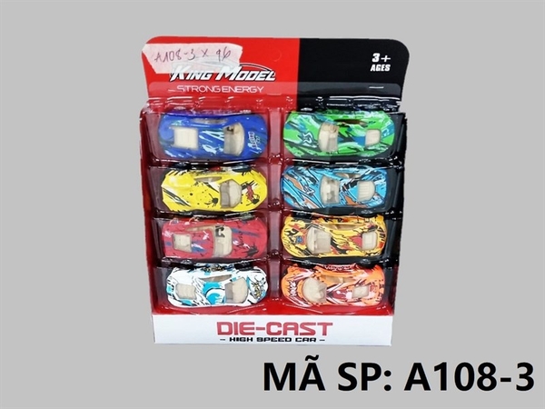 A108-3 VỈ HỘP XE HƠI SẮT TRỚN 8C HOA VĂN A108-1, A108-2, A108-3