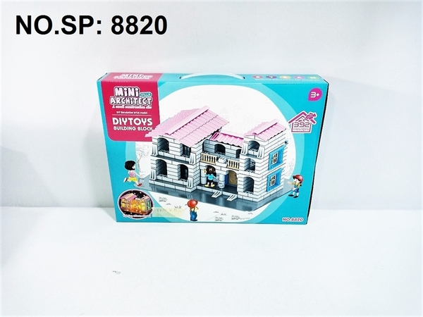 8820 HỘP LOGO RÁP NHÀ LẦU VILLA 392 MIẾNG DIYTOYS BUILDING BLOCK 8817, 8819, 8820, 8821, 8822, 8823, 8824, 8825