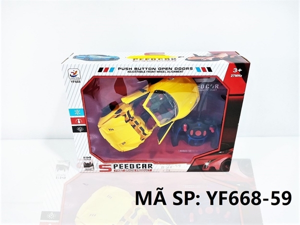 YF668-59 HỘP XE HƠI FERRARI MUI TRẦN, MỞ CỬA, MỞ CỐP, ĐIỀU KHIỂN 7 ĐỘNG TÁC, CÓ SẠC, TL 1:14 YF668-58, YF668-58A, YF668-59A
