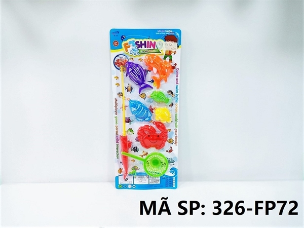 326-FP72 VĨ CÂU CÁ 1 CẦN MÓC 6C + VỢT Fishing