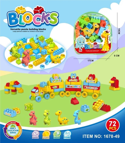 1678-49  TÚI RÁP BALO XE 72 MIẾNG + 1C KHỦNG LONG