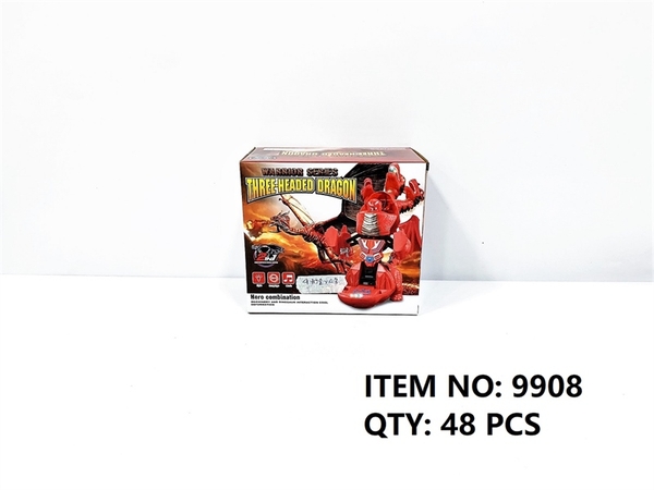 9908 HỘP KHỦNG LONG PIN 3 ĐẦU, CÁNH BIẾN HÌNH ROBO Three-Headed Dragon