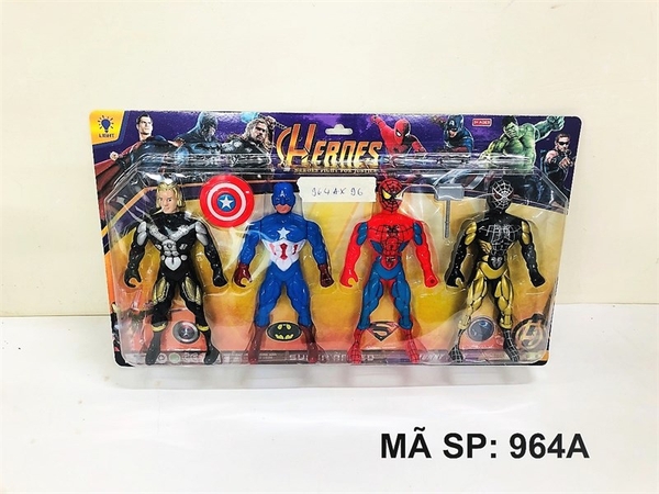 964A VĨ SN 4T SUPER HERO+BÚA (THOR,AMERICA CAPTAIN, NHỆN) 964B 964B 964D 964E