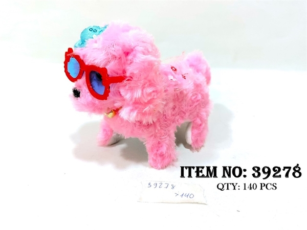 39278 CHÓ PIN LÔNG XÙ ĐỘI NÓN, ĐEO MẮT KIẾNG