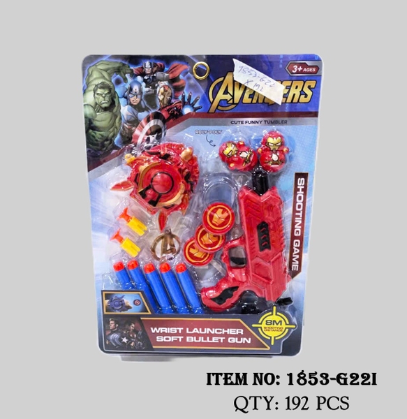 1853-G22I  VỈ CÂY BẮN HÍT + ĐĨA + 5 MÚT + 2C BÔNG VỤ AVENGER