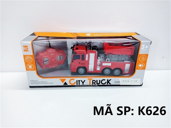 K626 HỘP XE CT CỨU HỎA THANG ĐK 7 Đ.TÁC, CÓ SẠC USB City Truck