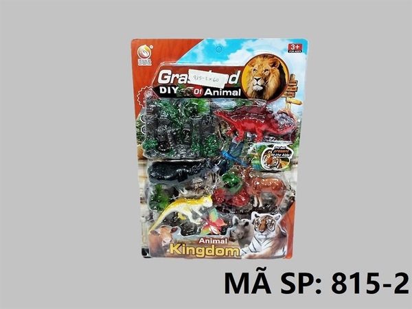 815-2 VỈ THÚ RỪNG, KHỦNG LONG 4C, LÂU ĐÀI ĐÁ, CÂY