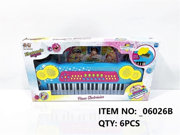 _06026B HỘP ĐÀN PIANO (ORGAN) PIN 37 PHÍM + MICRO, KẾT NỐI MP3