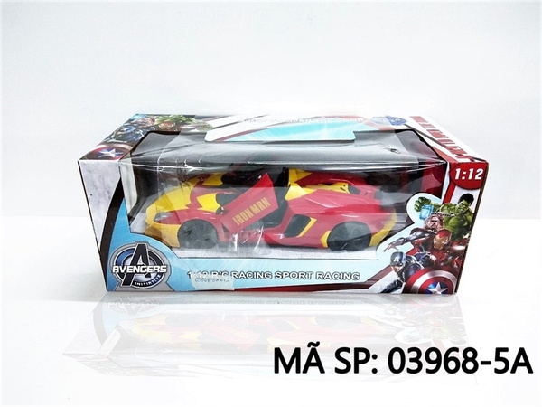 _03968-5A HỘP XE HƠI LAMBORGHINI IRON MAN MỞ CỬA ĐIỀU KHIỂN 7 ĐỘNG TÁC, CÓ SẠC, TL 1:12