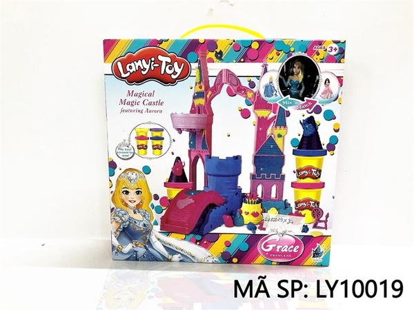 LY10019 HỘP ĐẤT SÉT LÀM LÂU ĐÀI, XE NGỰA + 1C BABY 4 HŨ Lanyi-Toy