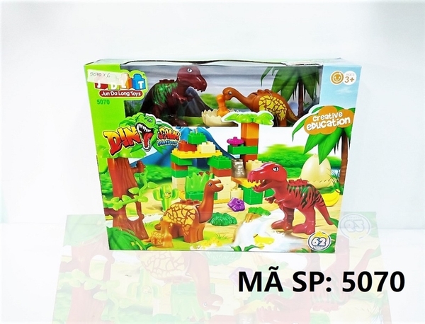 5070 HỘP LOGO RÁP CÔNG VIÊN KHỦNG LONG 62 MIẾNG Dinosaur Valley