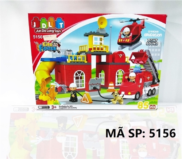 5156 HỘP LOGO RÁP XE CỨU HỎA 85 MIẾNG