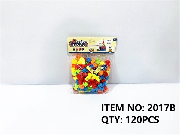 2017B TÚI RÁP LÂU ĐÀI, XE LỬA + 1C CHONG CHÓNG 120 MIẾNG (PVC)