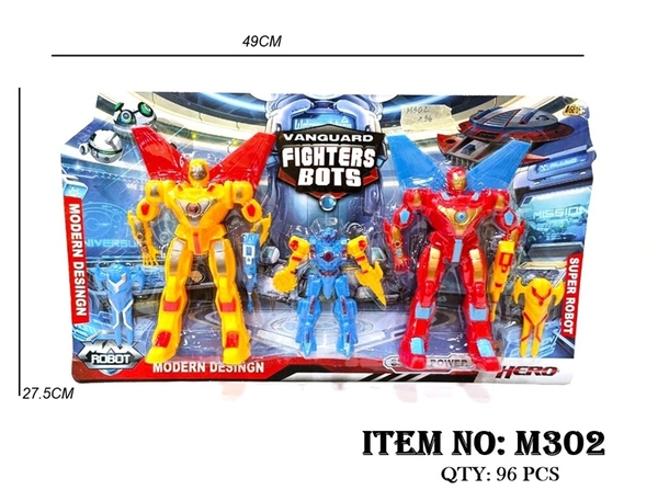 M302 VỈ RÁP SIÊU NHÂN 2T + 1C ROBO