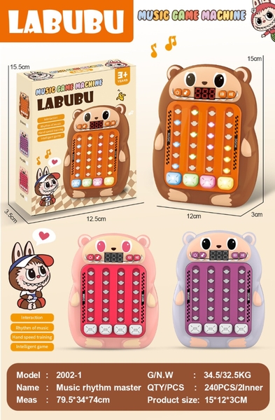 2002-1  HỘP TRÒ CHƠI NHỊP ĐIỆU ÂM NHẠC LABUBU