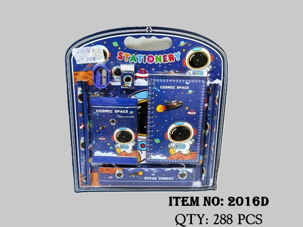 2016D  VỈ SỔ TAY + VÍ + 2C VIẾT CHÌ + CHUỐT + THƯỚC + GÔM
