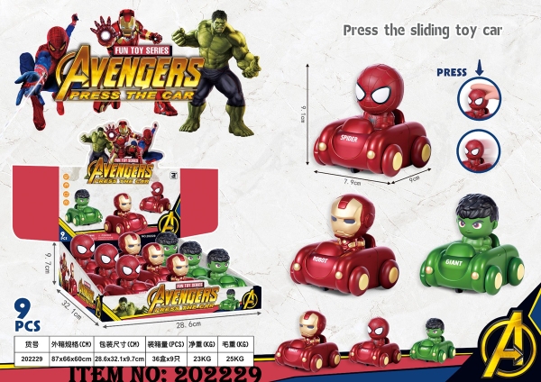 202229  HỘP XE TRỚN NHẤN AVENGER 9C